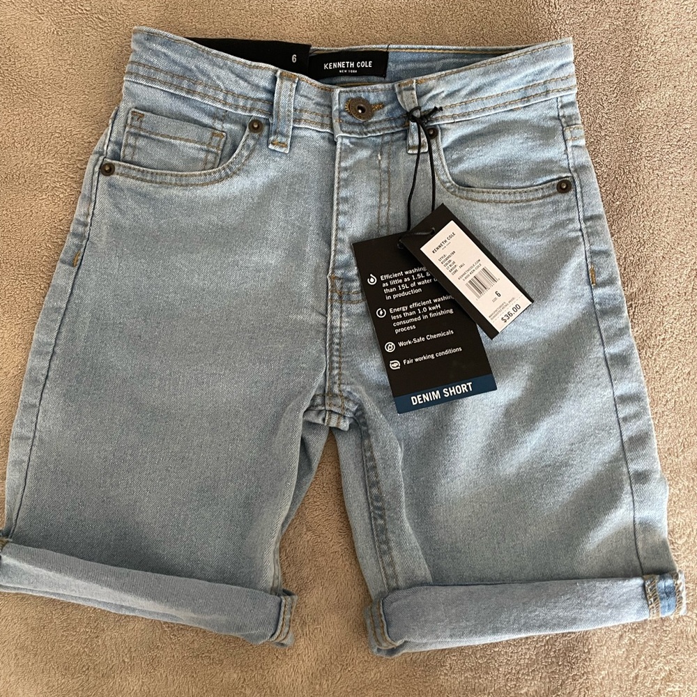 Kenneth Cole Light Wash Denim Shorts